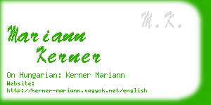 mariann kerner business card